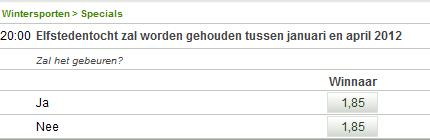 Elfstedentocht bij Unibet