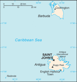 Antigua and Barbuda -kaart