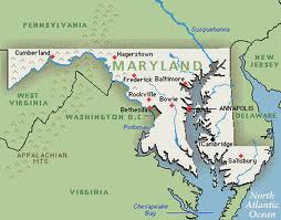 Maryland kaart