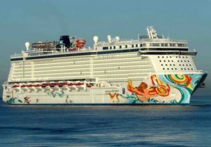 Een casino cruiseschip uit de Norwegian Cruise Line