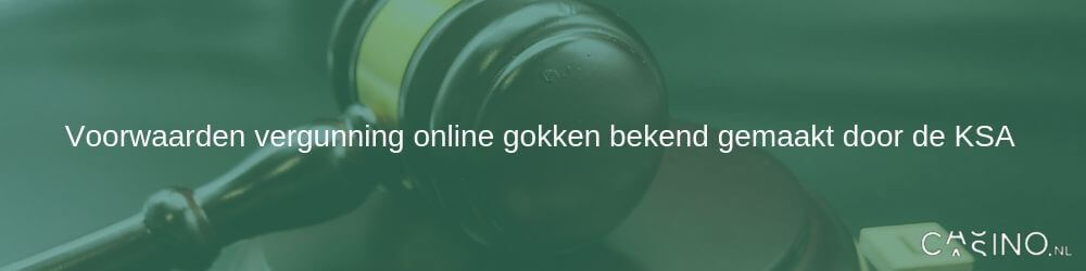 Voorwaarden vergunning online gokken bekend gemaakt