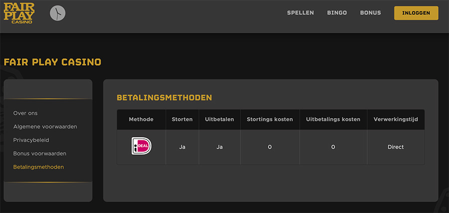 fair play casino snelheid uitbetalingen