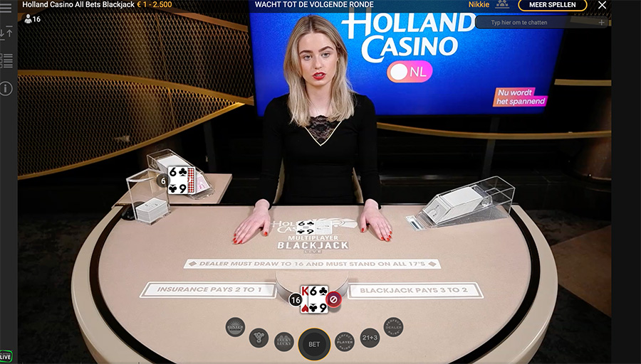 live blackjack bij Holland casino