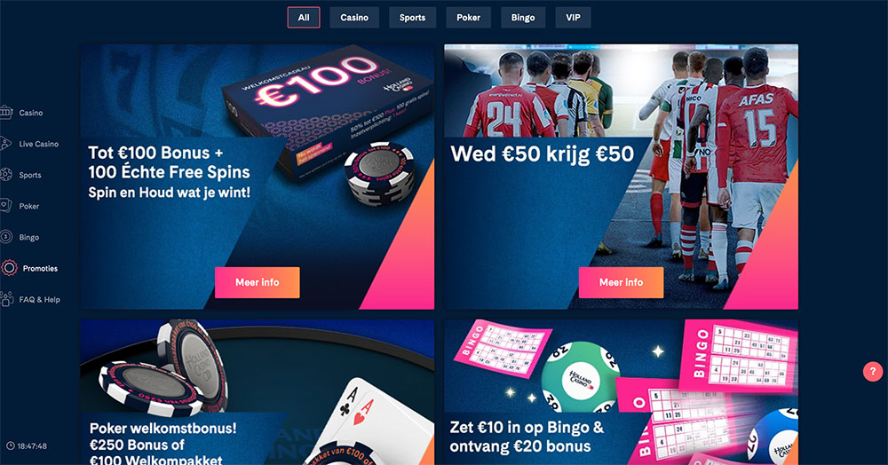 holland casino online bonussen