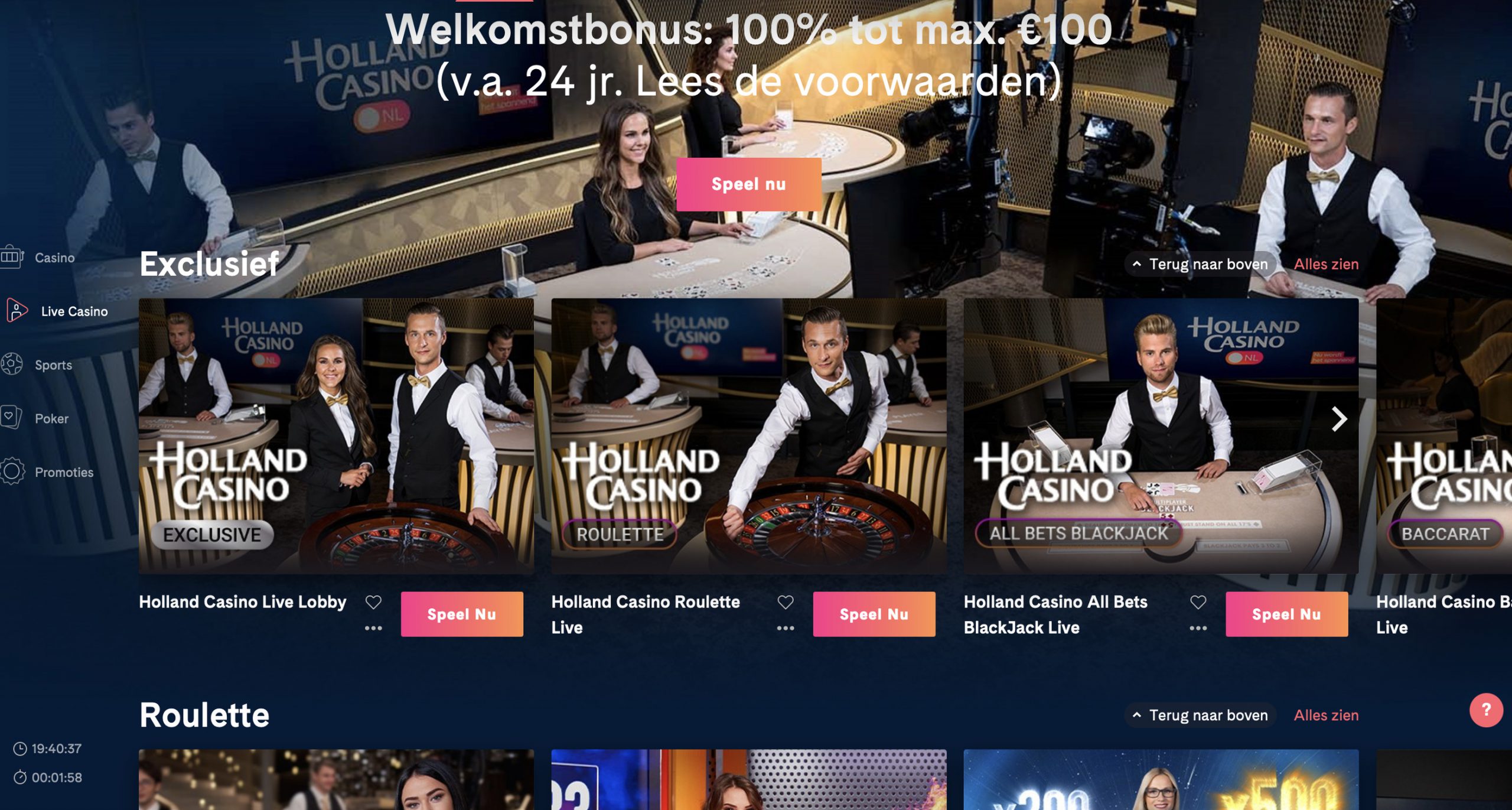 holland casino live casino review