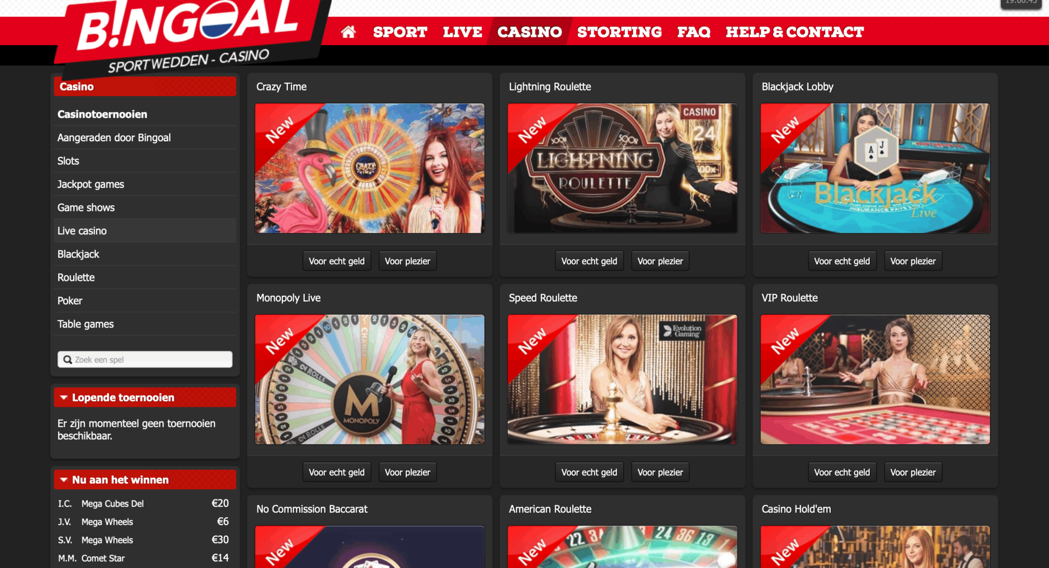 bingoal live casino