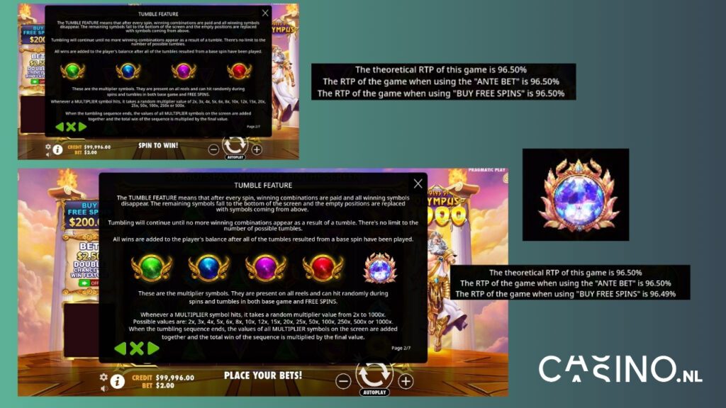casino.nl spelreview Gates of Olympys verschil normaal en 1000 versie