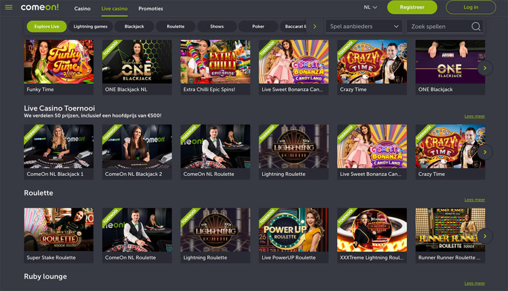 come on casino live casino