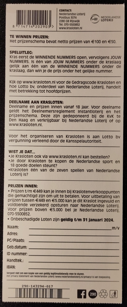 casino.nl kraslot review Win 50 of 100 euro achterkant
