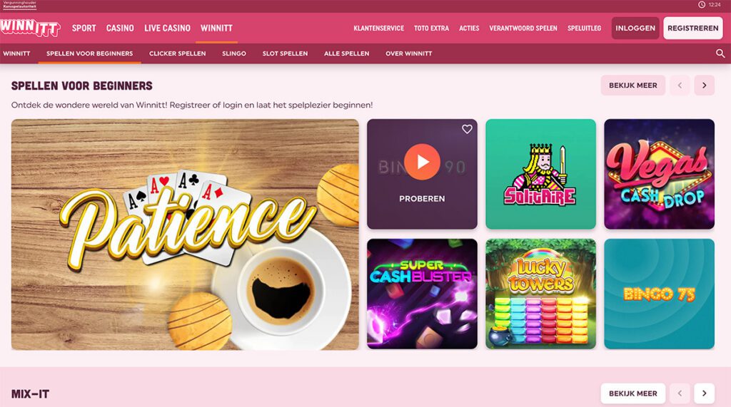 spelaanbod winn itt casino