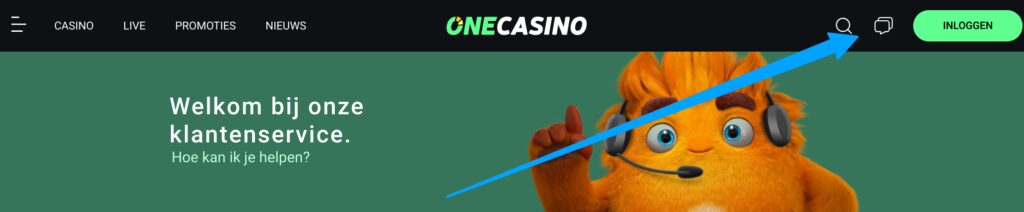 contact klantenservice One Casino gestest door casino.nl