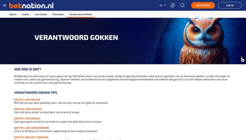 verantwoord spelen betnation