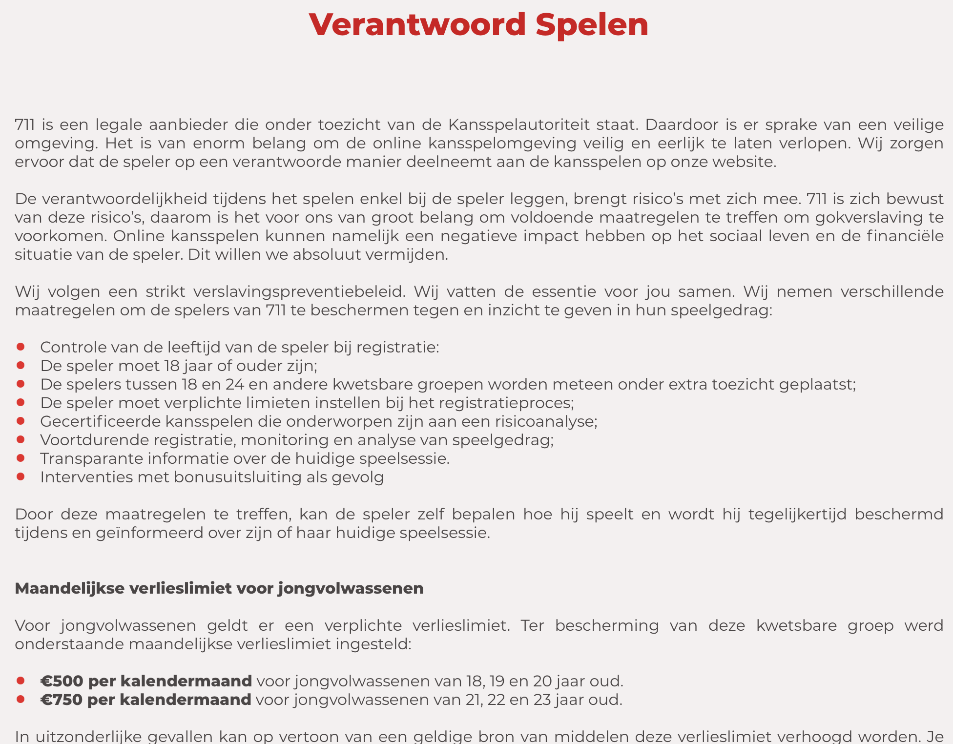 verantwoord spelen 711