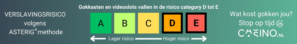 verslavingsrisico label videoslots en gokkasten volgens de asterig methode