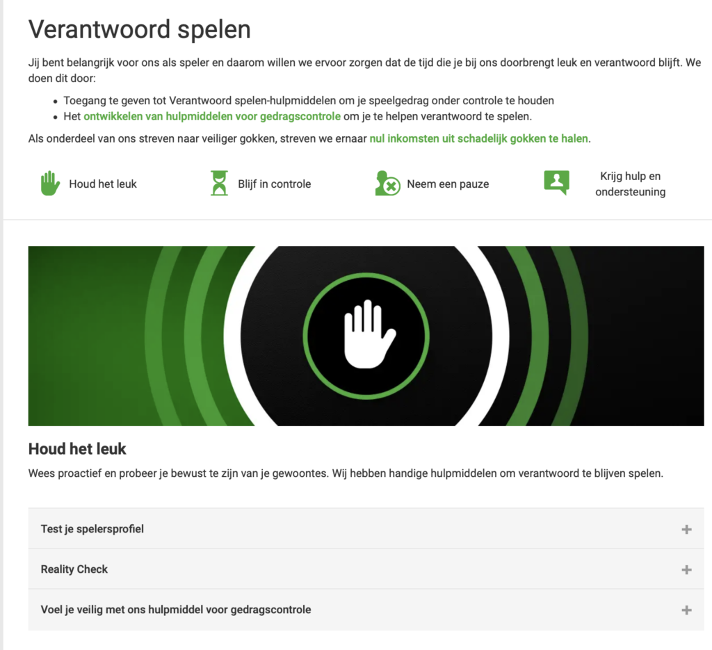 verantwoord spelen Unibet