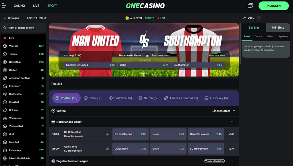 one casino sportsbook gestest